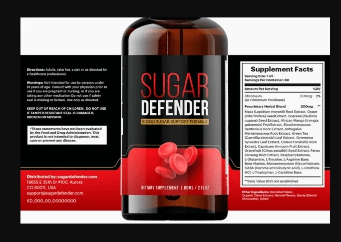 Sugar Defender Ingrédients