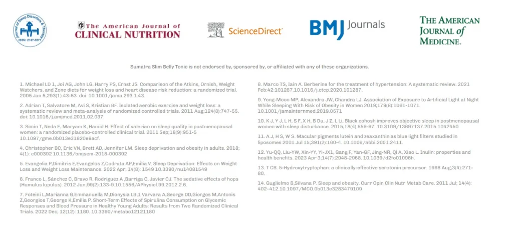 Sumatra Slim Belly Tonic Références Scientifiques